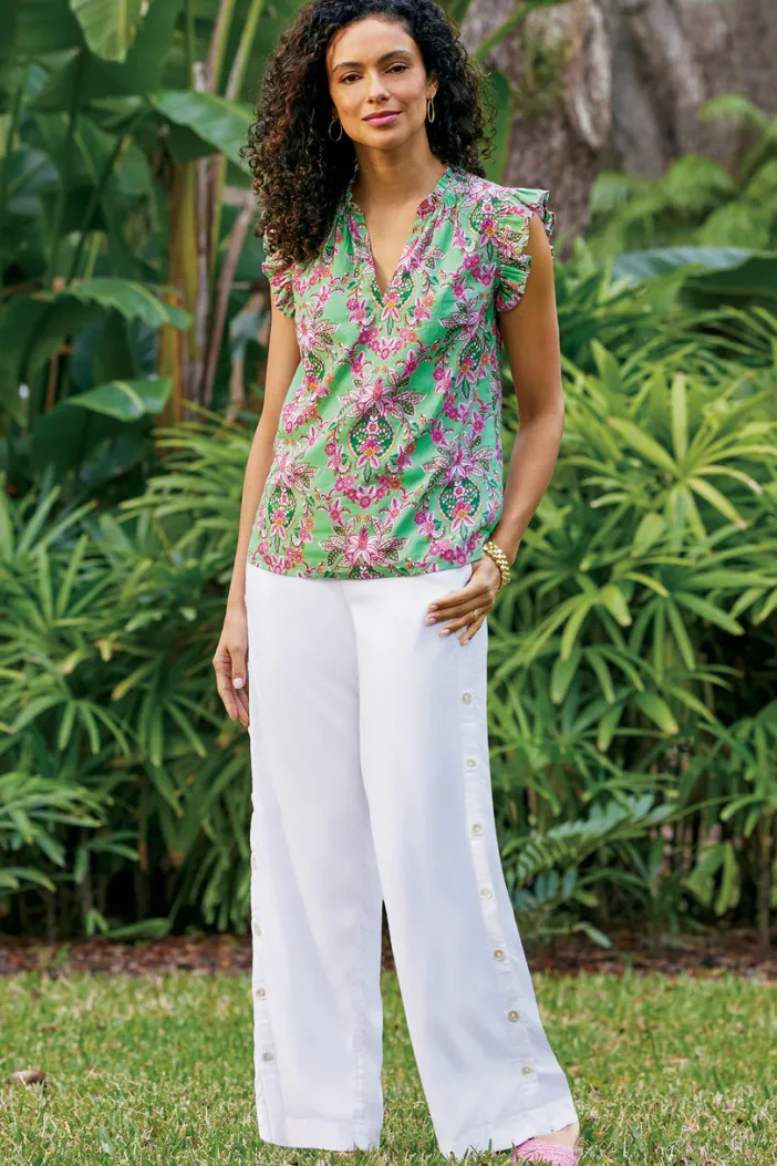 Soft Surroundings Pants|Sonoma Linen Blend Wide Leg Pants