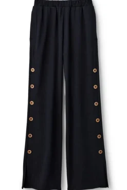 Soft Surroundings Pants|Sorrento French Terry Wide Leg Pants Black
