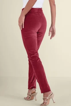 Soft Surroundings Pants|Sutton Velveteen Pull-On Slim Leg Pants
