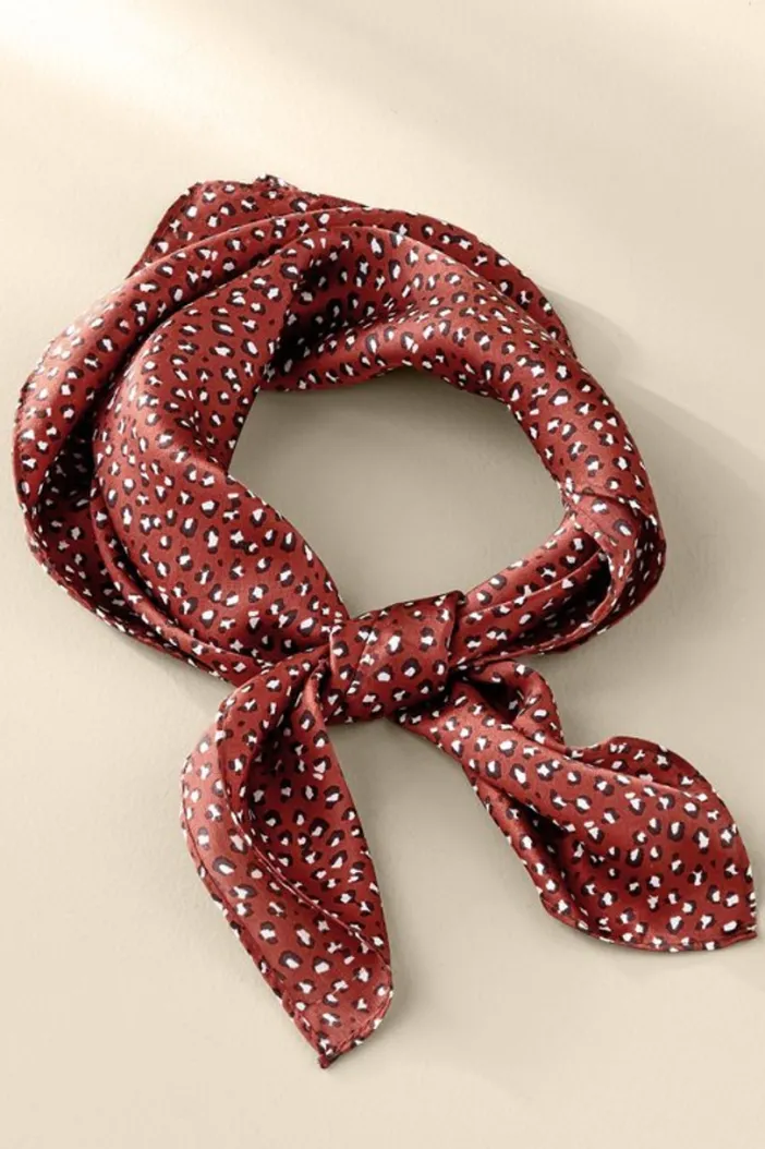 Soft Surroundings Scarves & Wraps|Sylvia Silk Square Scarf RustMulti
