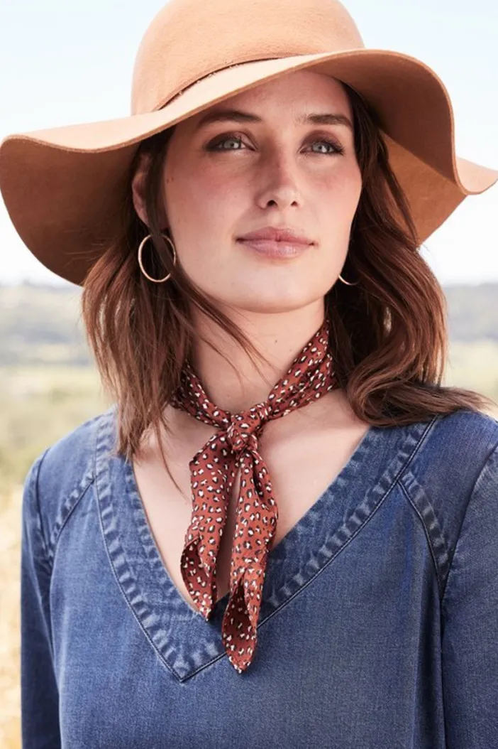 Soft Surroundings Scarves & Wraps|Sylvia Silk Square Scarf RustMulti