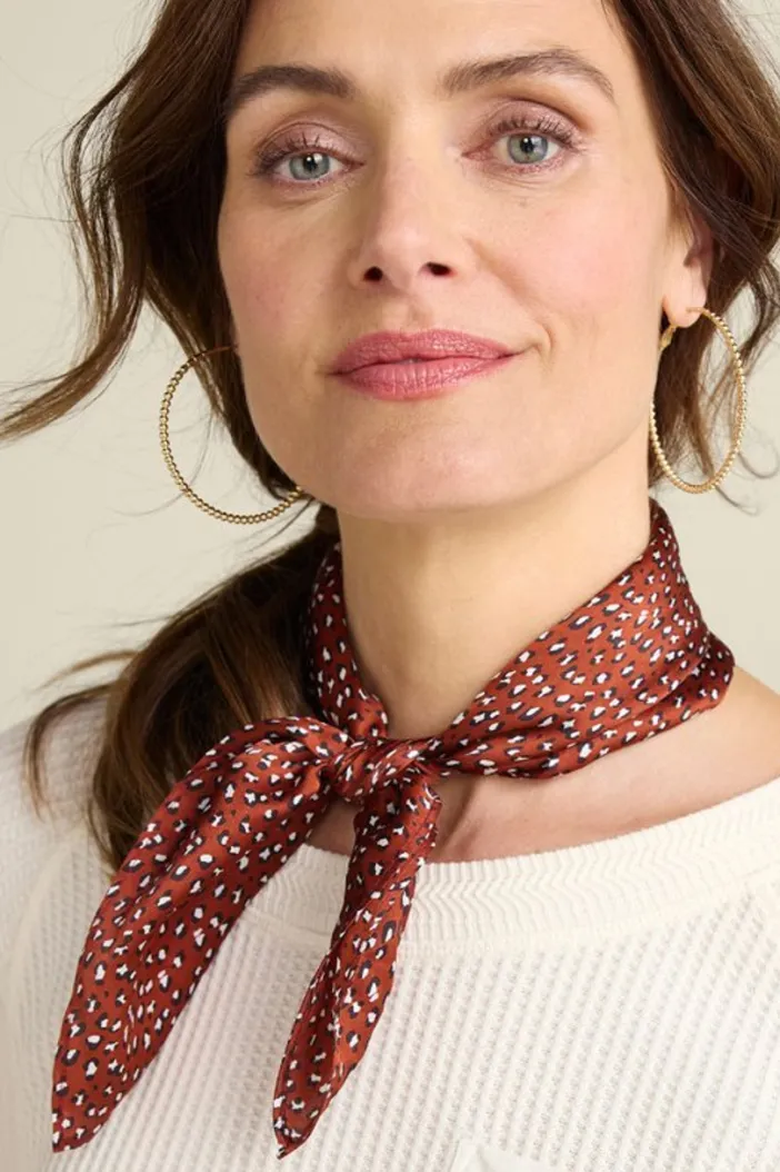 Soft Surroundings Scarves & Wraps|Sylvia Silk Square Scarf RustMulti