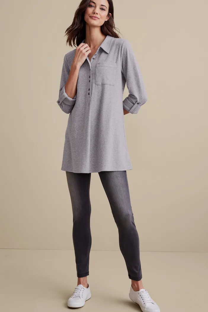 Soft Surroundings Tops|Take It Easy Top MediumHeatherGrey