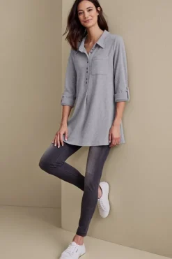 Soft Surroundings Tops|Take It Easy Top MediumHeatherGrey