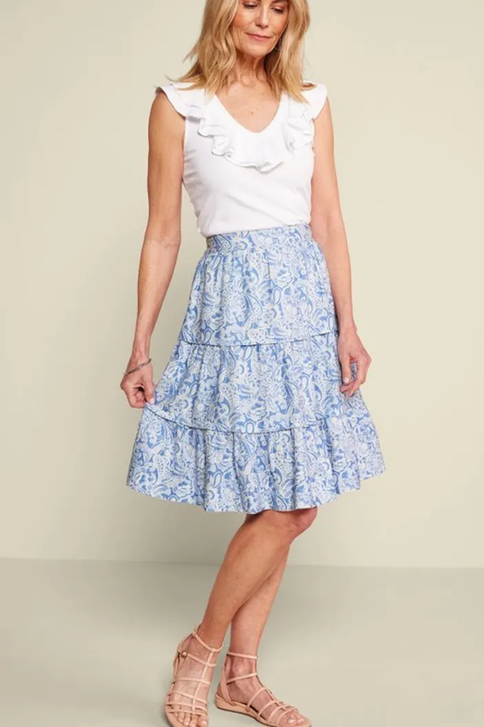 Soft Surroundings Skirts|Talisa Linen Blend Skirt