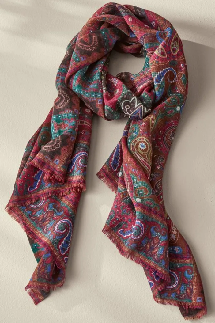 Soft Surroundings Scarves & Wraps|Tamara Paisley Scarf Multi
