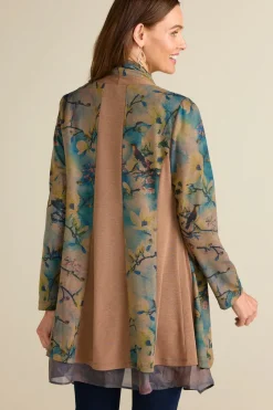 Soft Surroundings Toppers|Tea Gardens Topper Brown/Teal