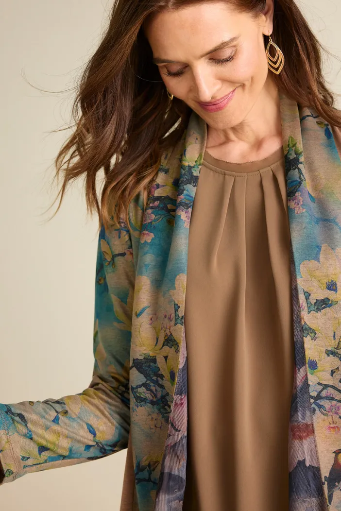 Soft Surroundings Toppers|Tea Gardens Topper Brown/Teal