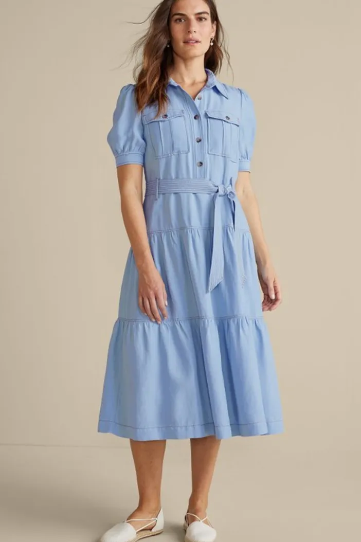 Soft Surroundings Dresses|Tenley Midi Dress LightDenim