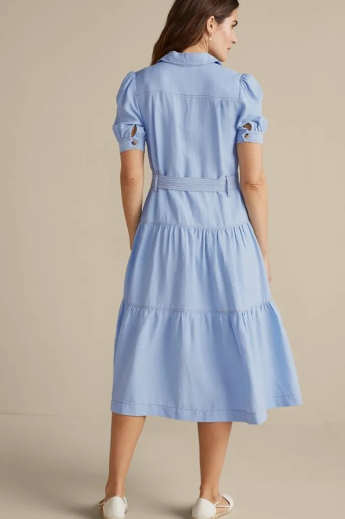 Soft Surroundings Dresses|Tenley Midi Dress LightDenim