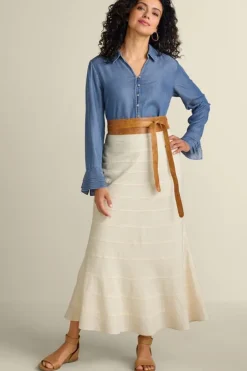 Soft Surroundings Skirts|Terah Maxi Skirt AntiqueWhite