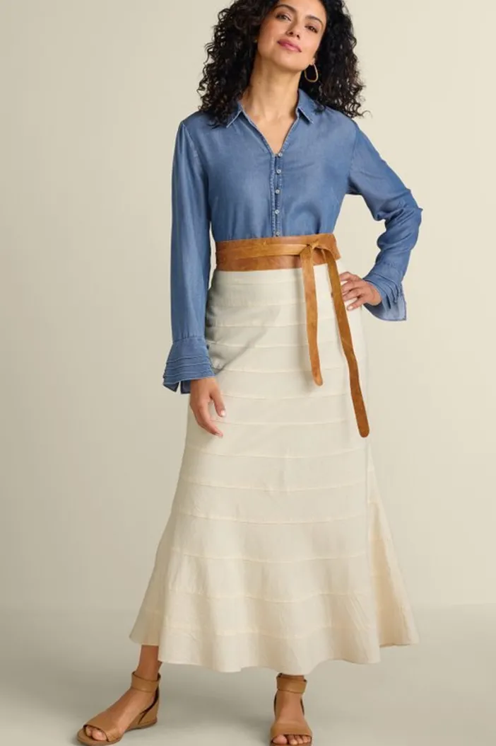 Soft Surroundings Skirts|Terah Maxi Skirt AntiqueWhite