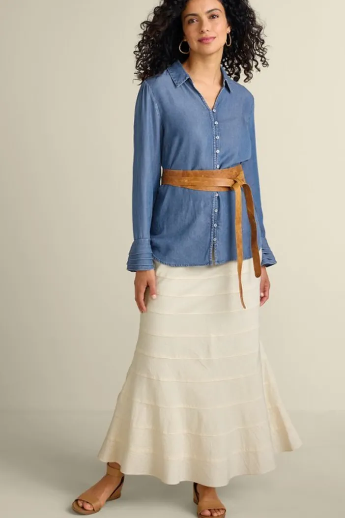 Soft Surroundings Skirts|Terah Maxi Skirt AntiqueWhite