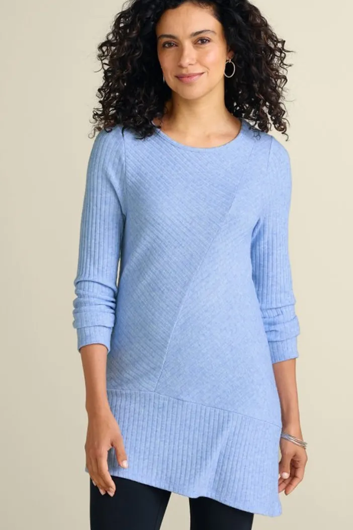 Soft Surroundings Tops|Textured Asymmetrical Tunic
