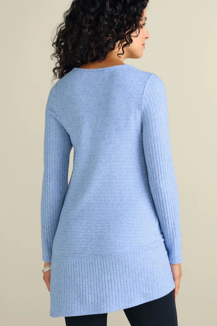 Soft Surroundings Tops|Textured Asymmetrical Tunic