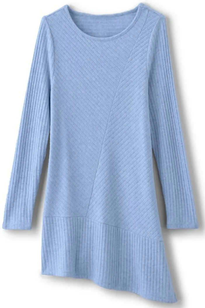 Soft Surroundings Tops|Textured Asymmetrical Tunic
