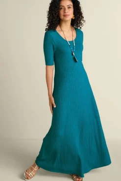 Soft Surroundings Dresses|Textured Short Sleeve Santiago Dress
