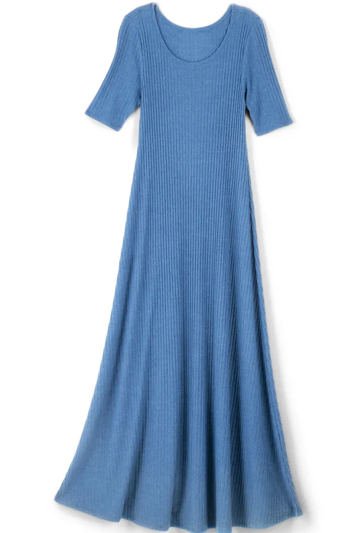 Soft Surroundings Dresses|Textured Short Sleeve Santiago Dress