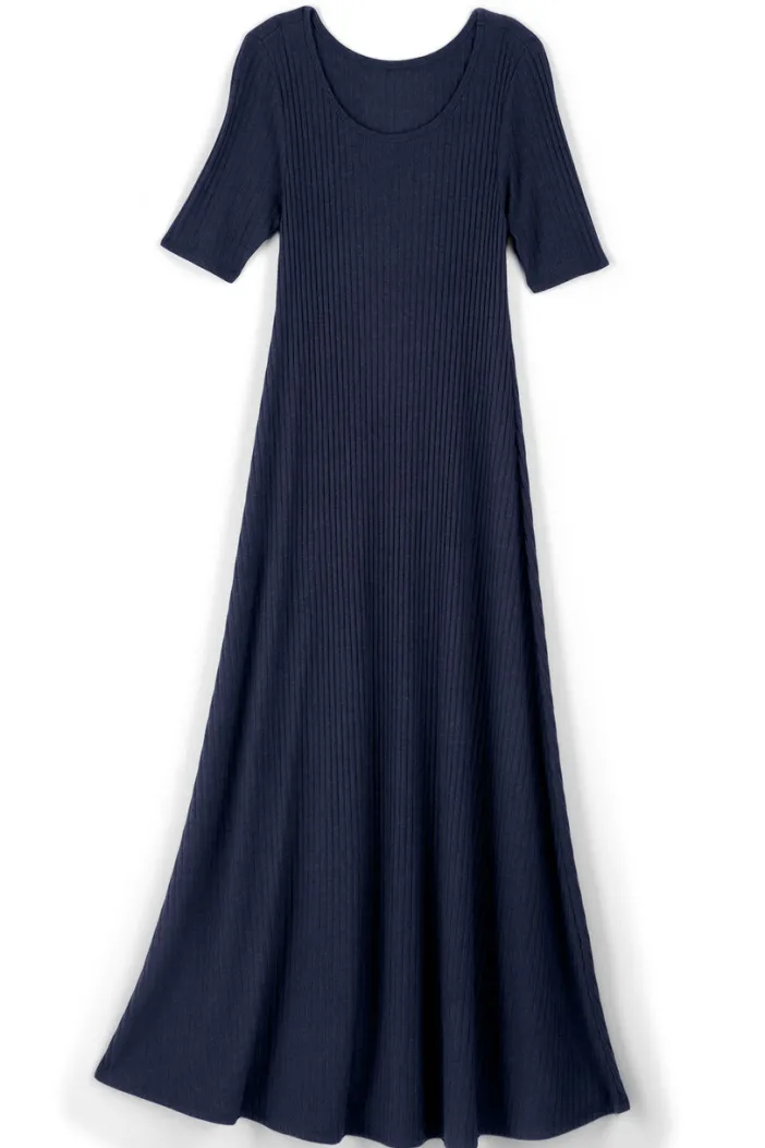 Soft Surroundings Dresses|Textured Short Sleeve Santiago Dress
