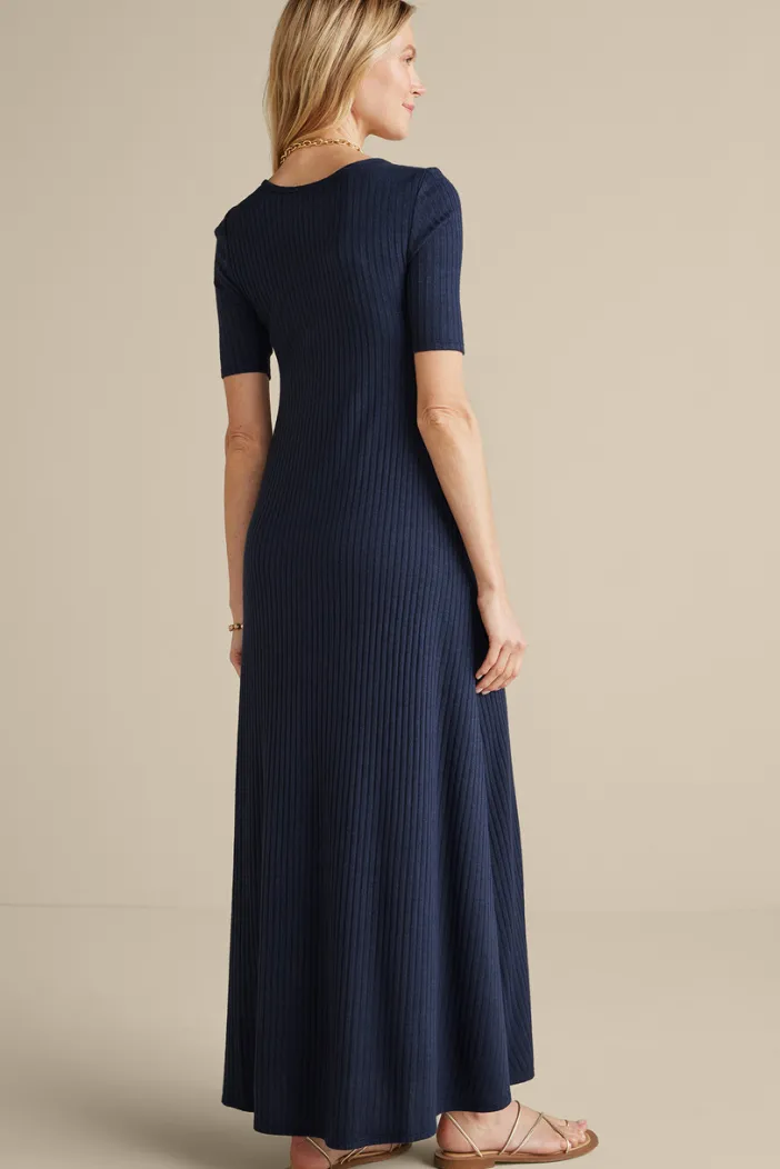 Soft Surroundings Dresses|Textured Short Sleeve Santiago Dress