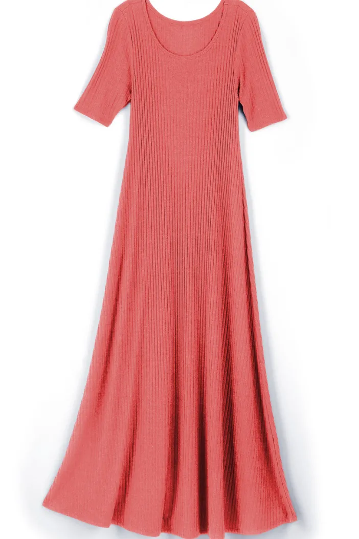 Soft Surroundings Dresses|Textured Short Sleeve Santiago Dress