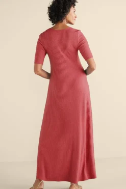 Soft Surroundings Dresses|Textured Short Sleeve Santiago Dress