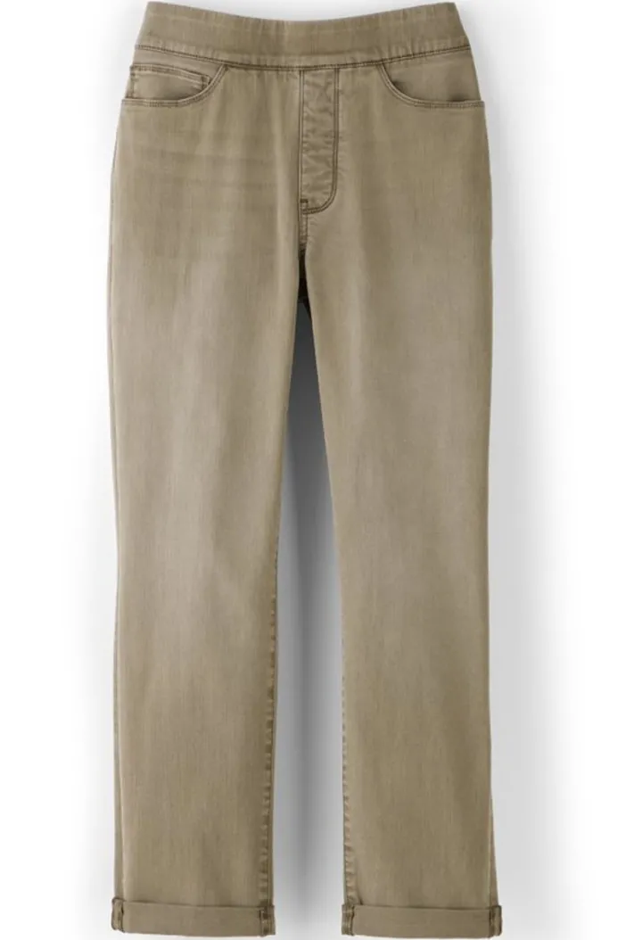 Soft Surroundings Jeans|The Ultimate Denim Pull-On Crop White
