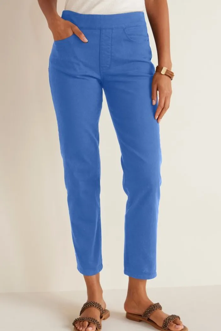 Soft Surroundings Jeans|The Ultimate Denim Pull-On Crop White