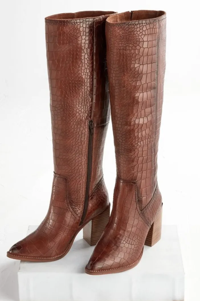 Soft Surroundings Shoes|Tiffanie Boots Cognac