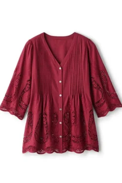 Soft Surroundings Tops|Trella Eyelet Top