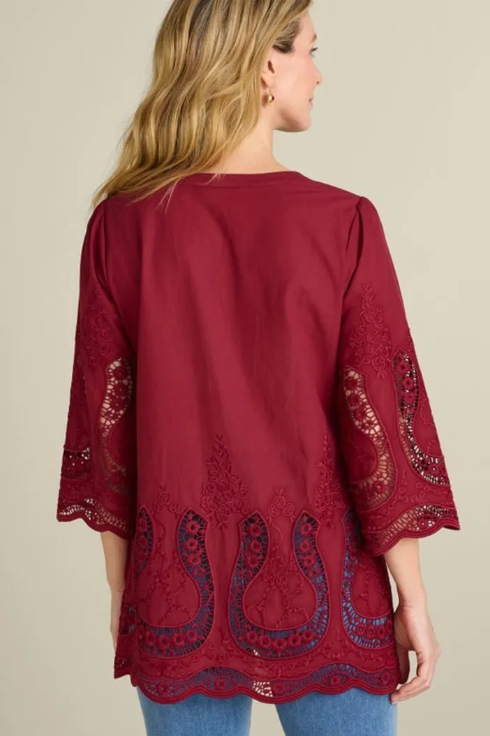 Soft Surroundings Tops|Trella Eyelet Top