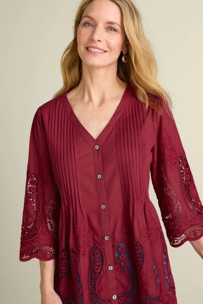 Soft Surroundings Tops|Trella Eyelet Top