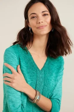 Soft Surroundings Tops|Trevi Lace Top JewelGreen