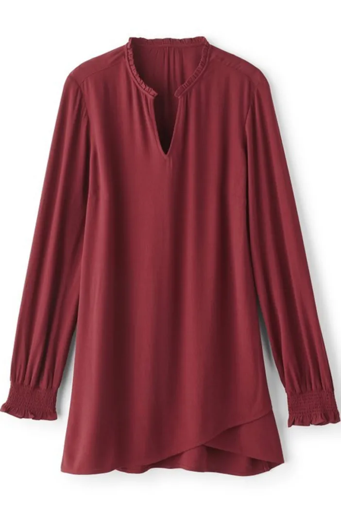 Soft Surroundings Tops|Trista Tunic Cabernet