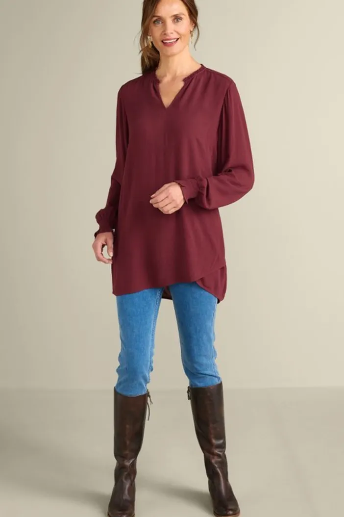 Soft Surroundings Tops|Trista Tunic Cabernet