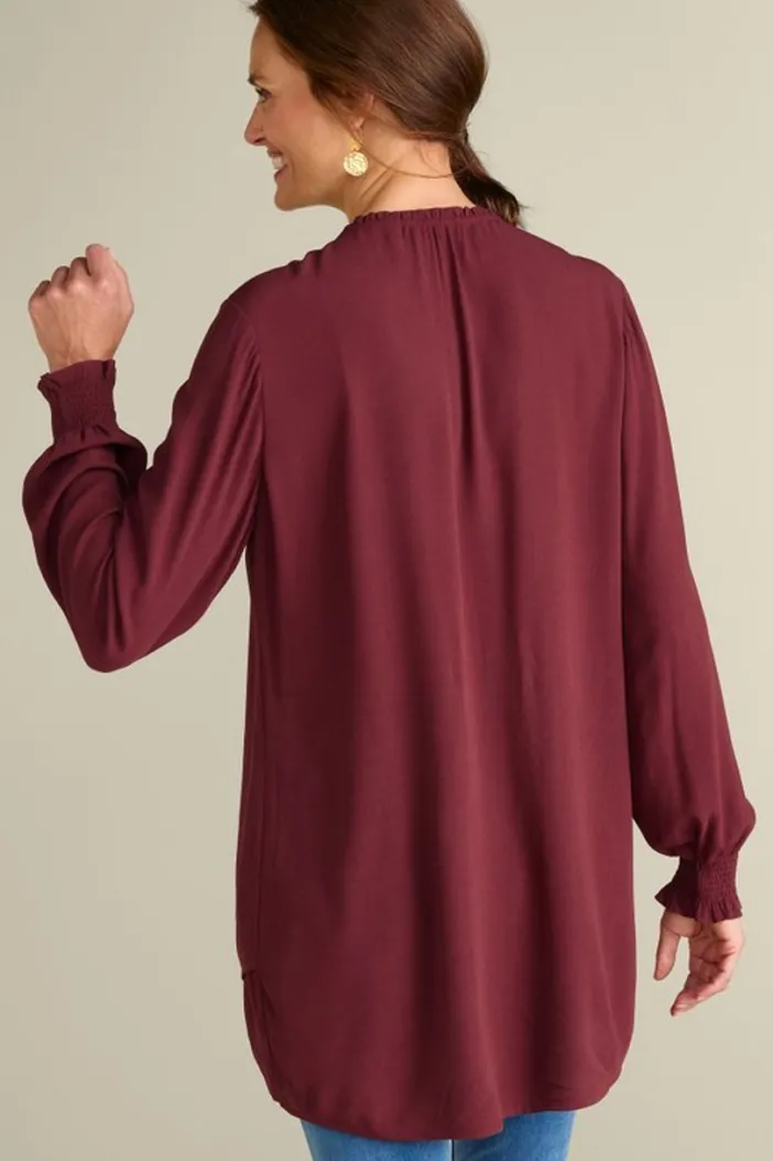 Soft Surroundings Tops|Trista Tunic Cabernet