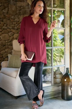 Soft Surroundings Tops|Trista Tunic Cabernet