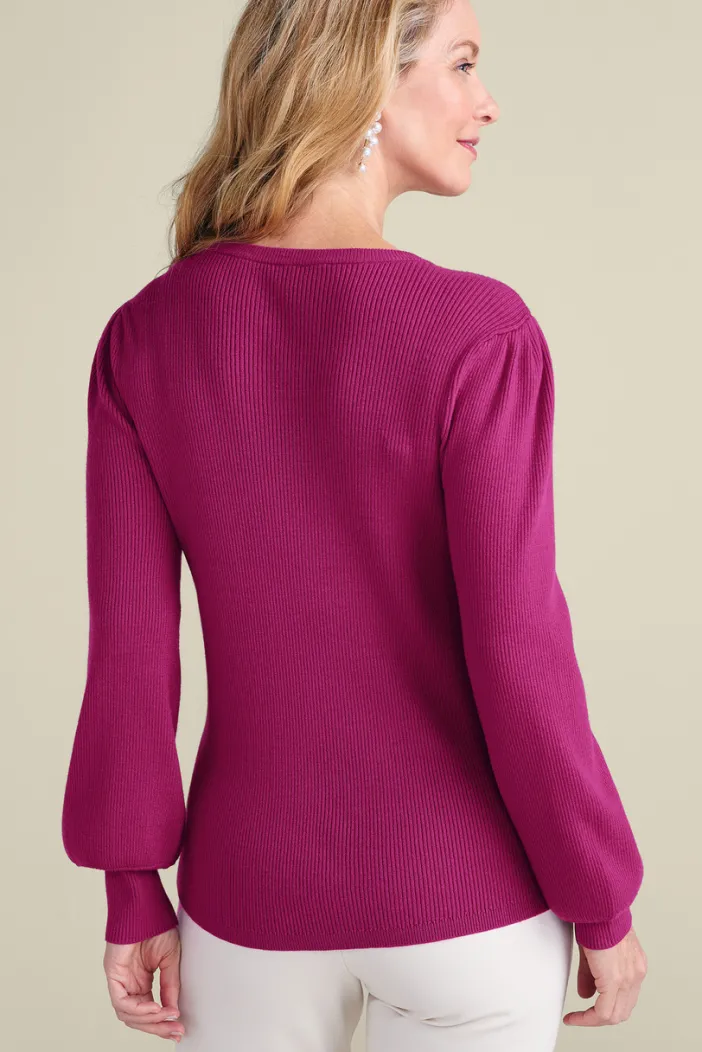 Soft Surroundings Tops|Sweaters & Cardigans|Tyla Button Shoulder Sweater