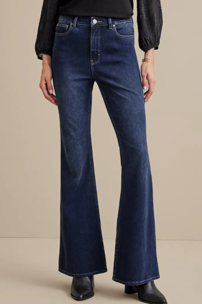 Soft Surroundings Jeans|Ultimate Denim Flare Jeans TidalBlueWash