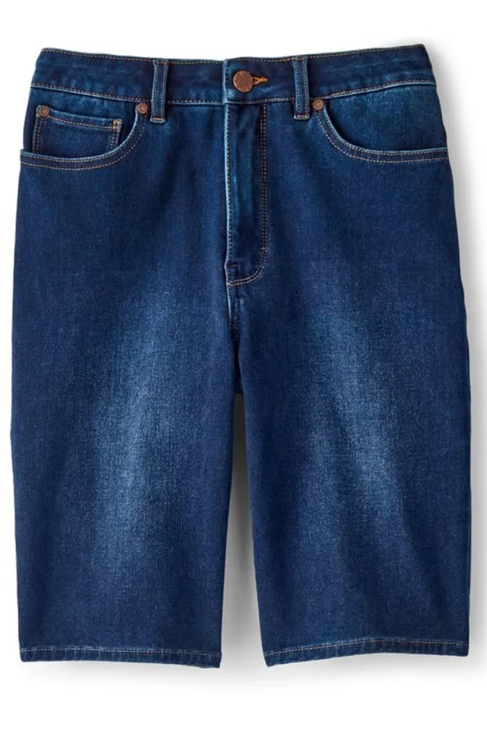 Soft Surroundings Jeans|Pants|Ultimate Denim Slim Leg Shorts TidalBlueWash