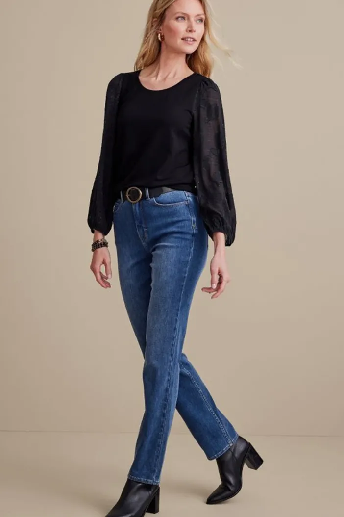 Soft Surroundings Jeans|Ultimate Denim Straight Leg Jeans
