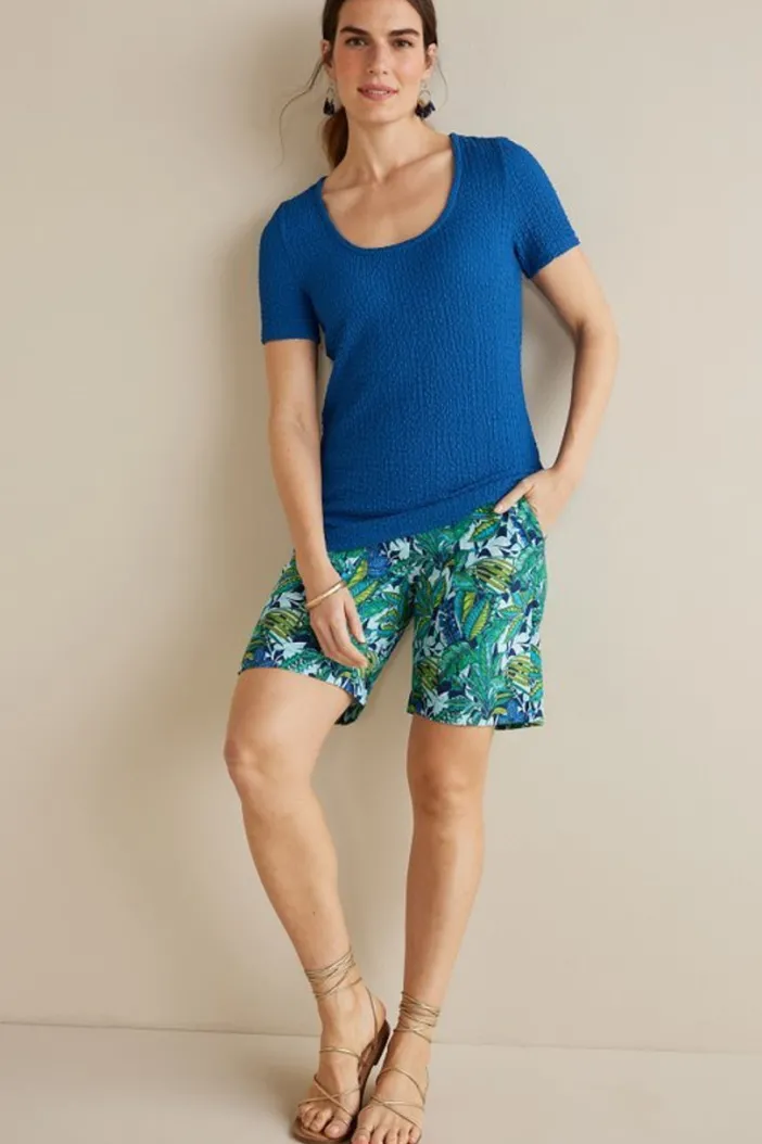 Soft Surroundings Tops|Ursula Knit Tee Sapphire