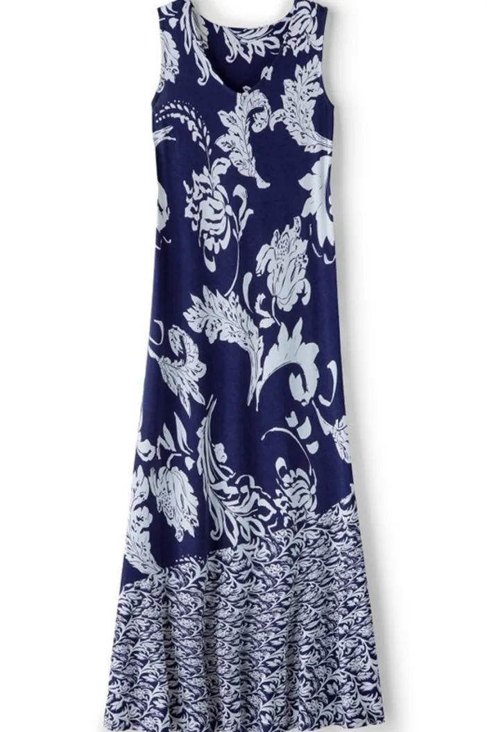 Soft Surroundings Dresses|Vaila Maxi Dress OceanAirScarf/AzoresDi