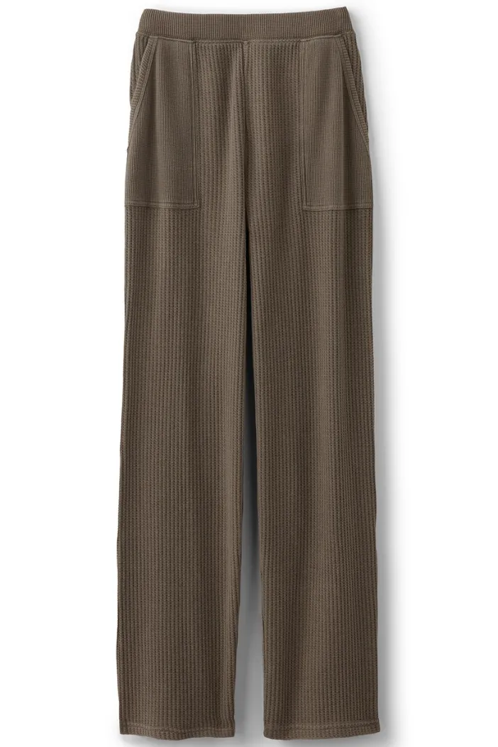 Soft Surroundings Pants|Vala Waffle Pull-On Pants DustyOlive