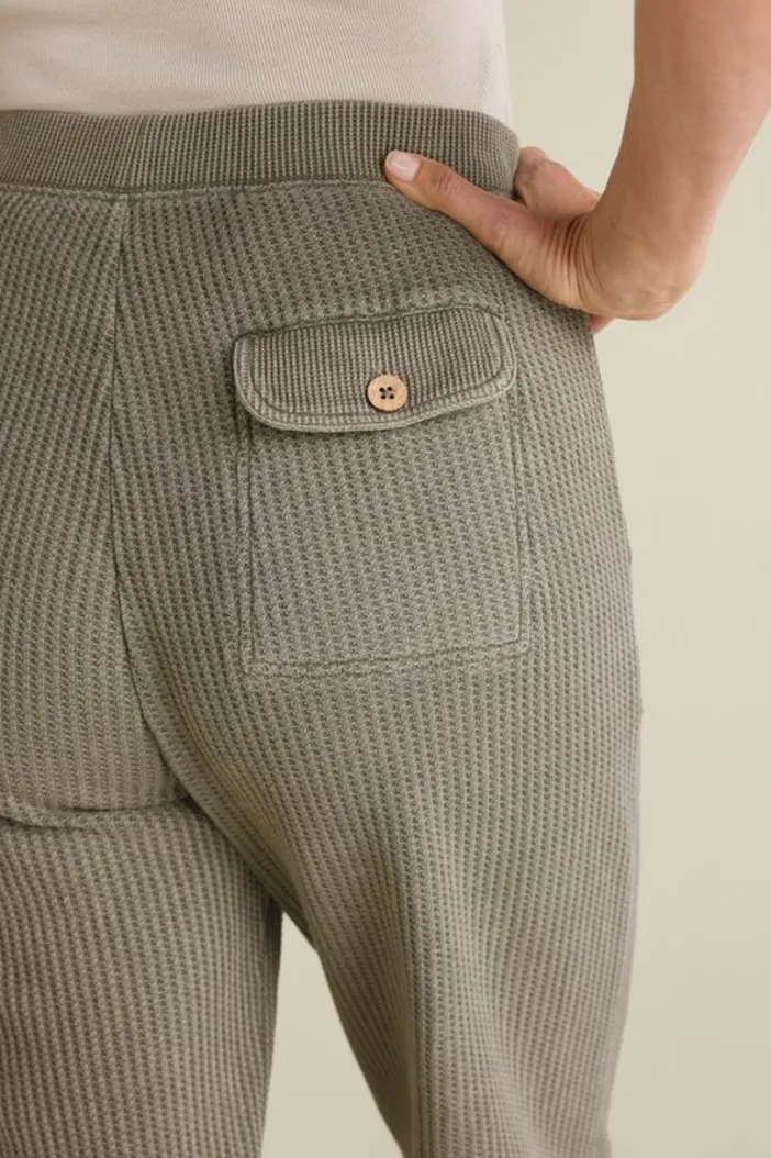 Soft Surroundings Pants|Vala Waffle Pull-On Pants DustyOlive