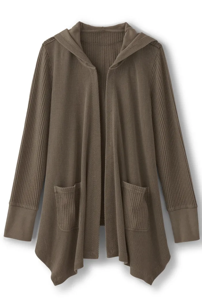 Soft Surroundings Toppers|Jackets & Coats|Vala Waffle Topper DustyOlive