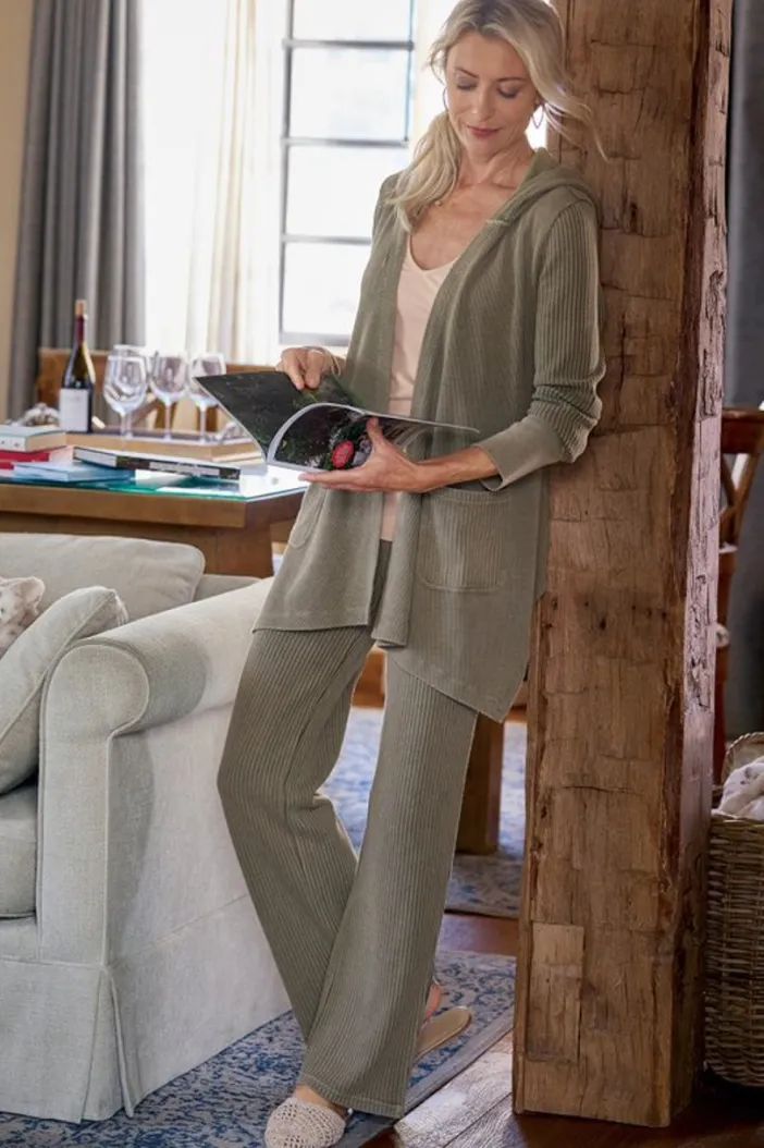 Soft Surroundings Toppers|Jackets & Coats|Vala Waffle Topper DustyOlive