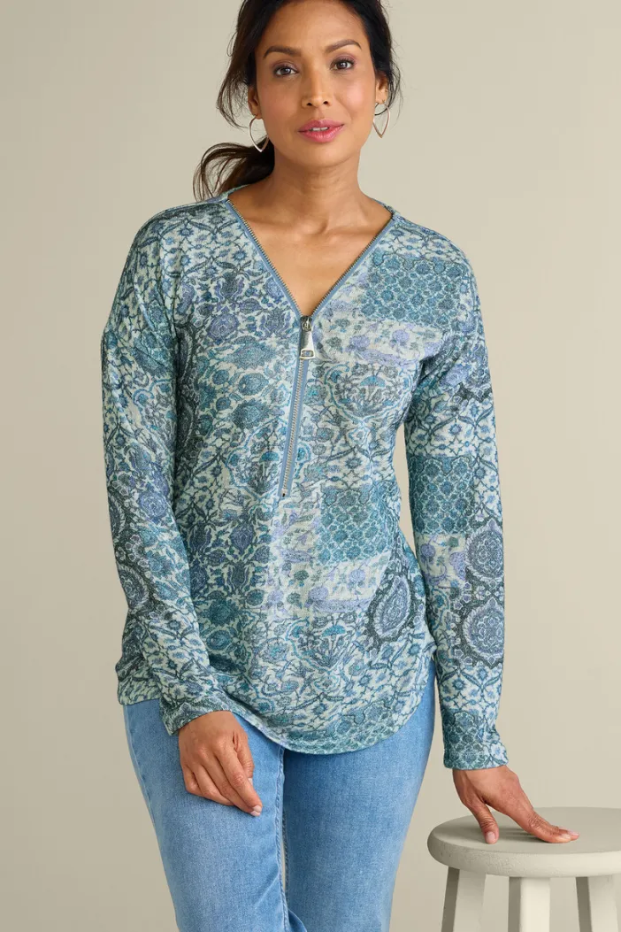 Soft Surroundings Tops|Sweaters & Cardigans|Valentina Zip Sweater