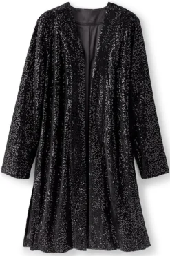 Soft Surroundings Toppers|Jackets & Coats|Valetta Sequin Topper BlackSequins