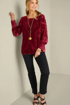Soft Surroundings Tops|Vanetta Velvet Top